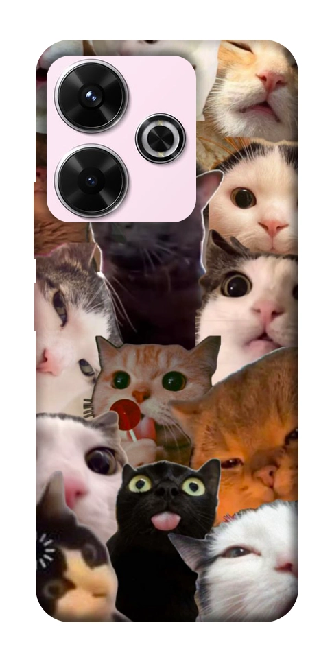 Чехол Сats сollage для Xiaomi Redmi 13 4G
