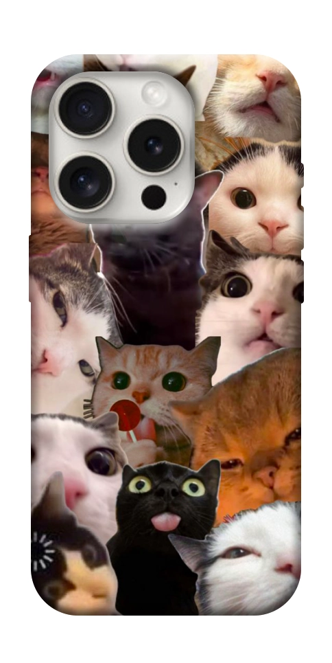 Чохол Сats сollage для iPhone 16 Pro