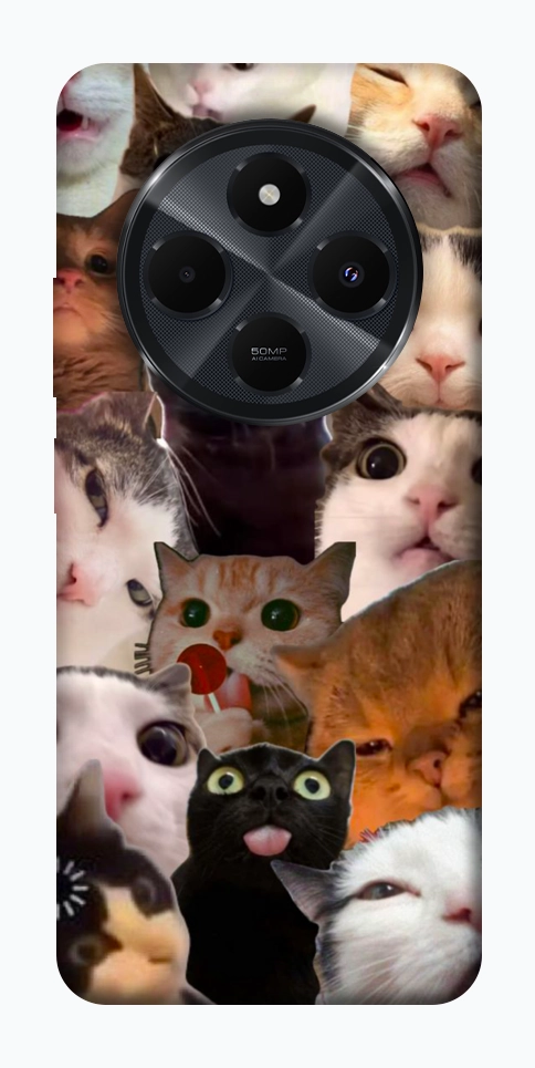 Чехол Сats сollage для Xiaomi Redmi 14C