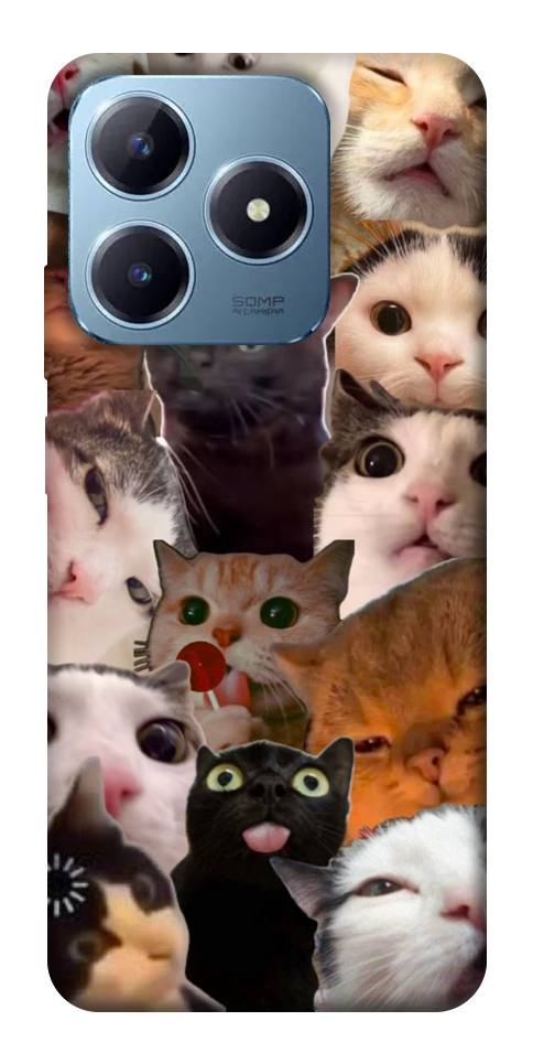 Чехол Сats сollage для Realme C63 4G