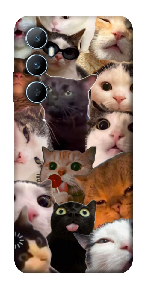 Чехол Сats сollage для Realme C65 4G