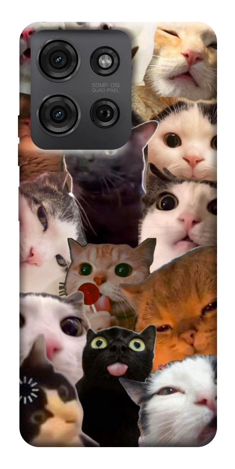 Чехол Сats сollage для Motorola Moto G75 5G