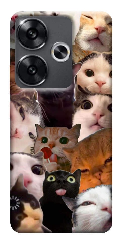 Чехол Сats сollage для Xiaomi Poco F6