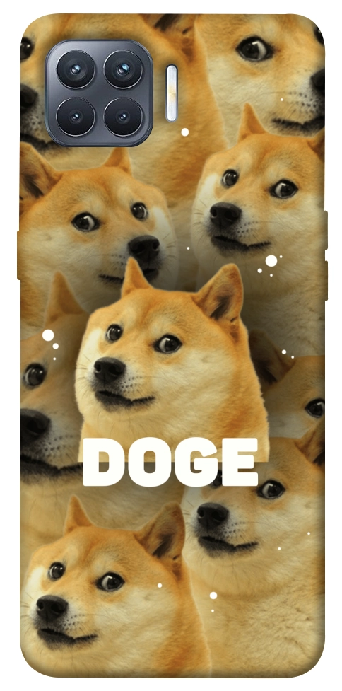 Чехол Doge pattern для Oppo Reno 4 Lite