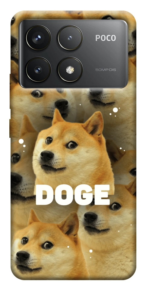 Чехол Doge pattern для Xiaomi Poco F6 Pro
