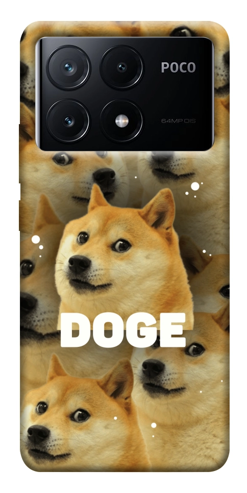 Чехол Doge pattern для Xiaomi Poco X6 Pro