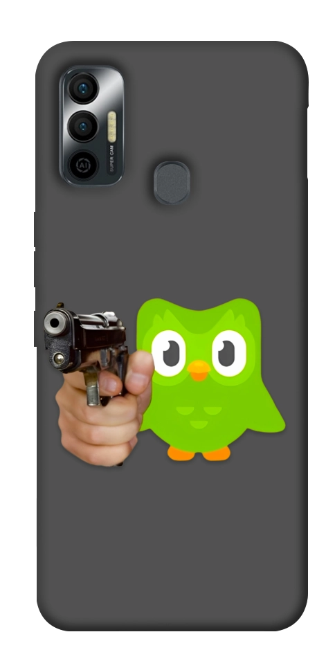 Чохол Duolingo meme для TECNO Spark 7