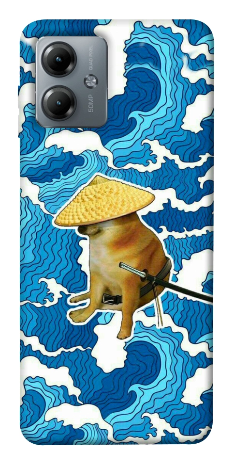 Чехол Sad dog samurai для Motorola Moto G14