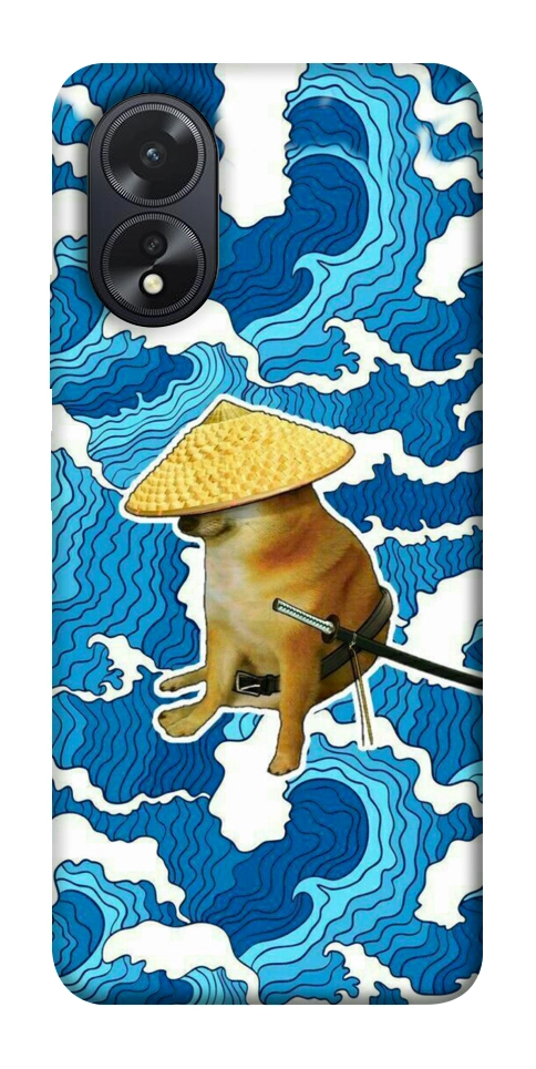 Чехол Sad dog samurai для Oppo A38