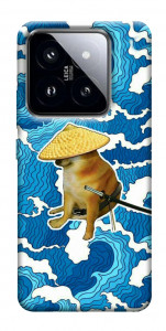 Чехол Sad dog samurai для Xiaomi 14 Pro
