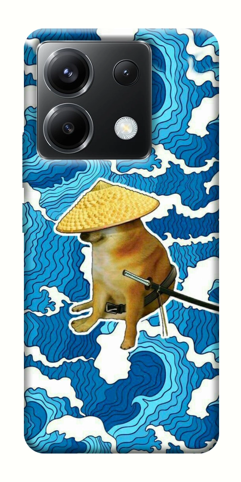 Чехол Sad dog samurai для Xiaomi Poco X6