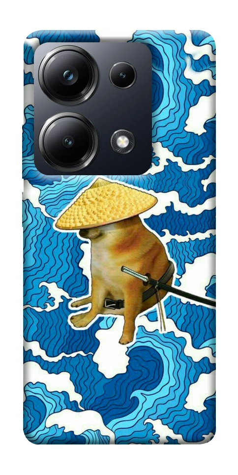 Чехол Sad dog samurai для Xiaomi Poco M6