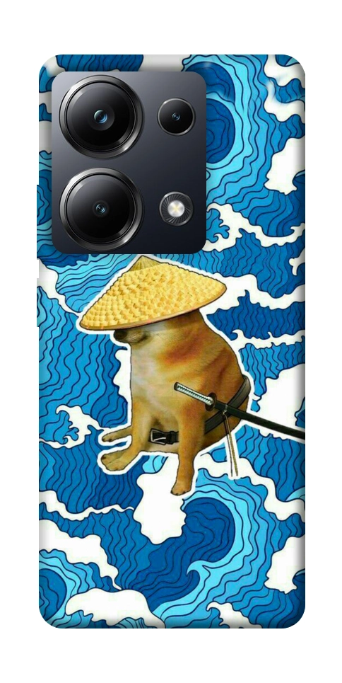 Чехол Sad dog samurai для Xiaomi Poco M6 Pro 4G