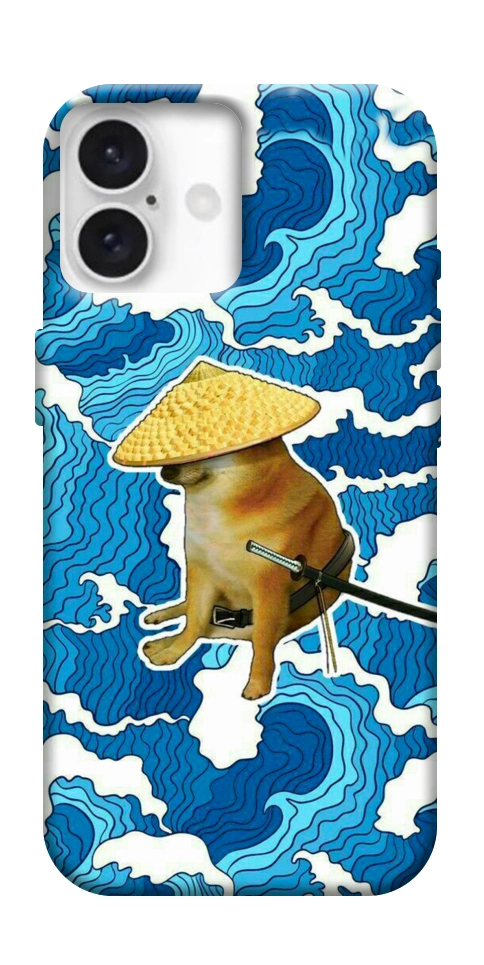 Чехол Sad dog samurai для iPhone 16