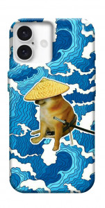 Чехол Sad dog samurai для iPhone 16