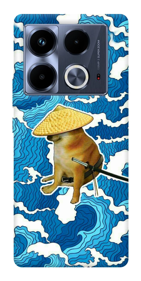Чехол Sad dog samurai для Infinix Note 40 4G