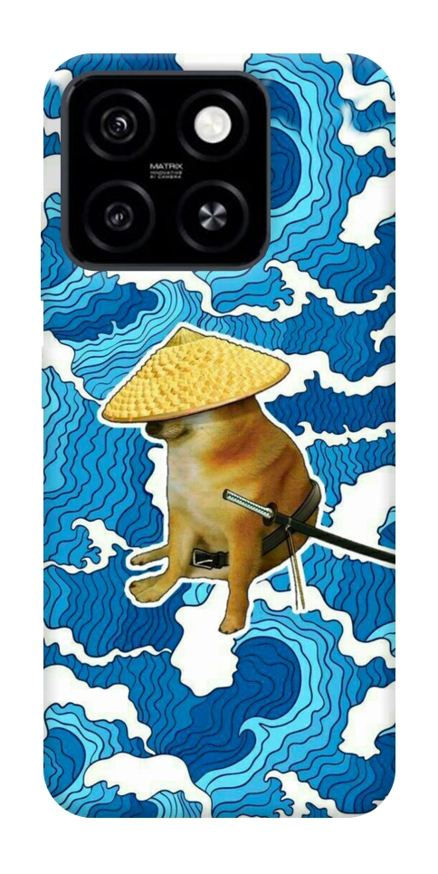 Чехол Sad dog samurai для ZTE Blade A55 4G
