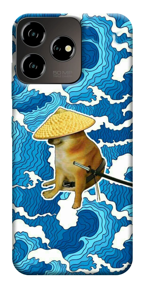 Чехол Sad dog samurai для ZTE Blade V50 Design 4G