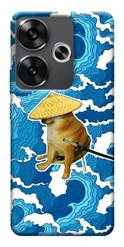 Чехол Sad dog samurai для Xiaomi Poco F6