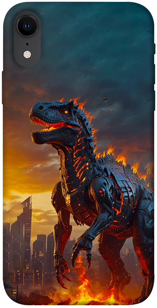 Чехол Fire dino для iPhone XR