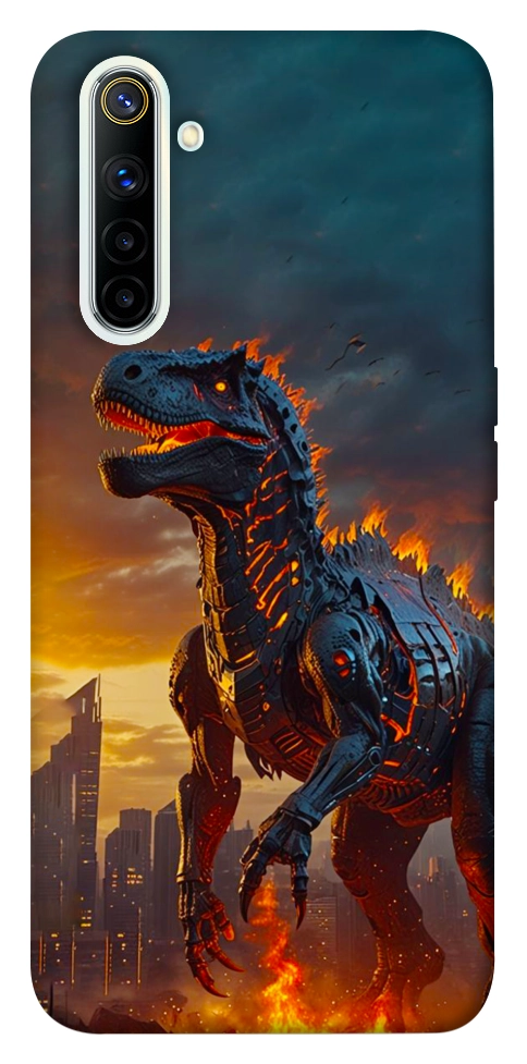 Чехол Fire dino для Realme 6
