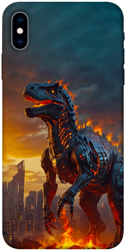 Чехол Fire dino для iPhone XS