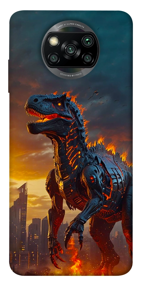 Чехол Fire dino для Xiaomi Poco X3 NFC