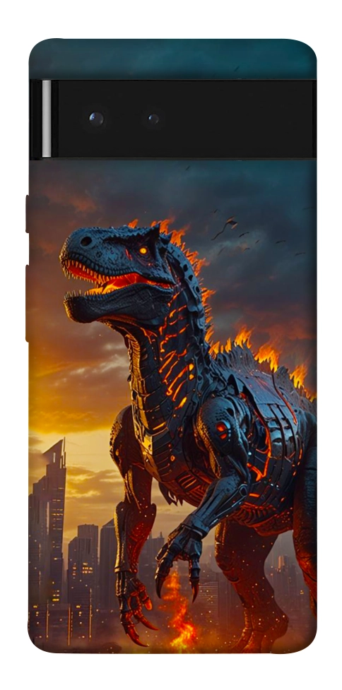 Чехол Fire dino для Google Pixel 6