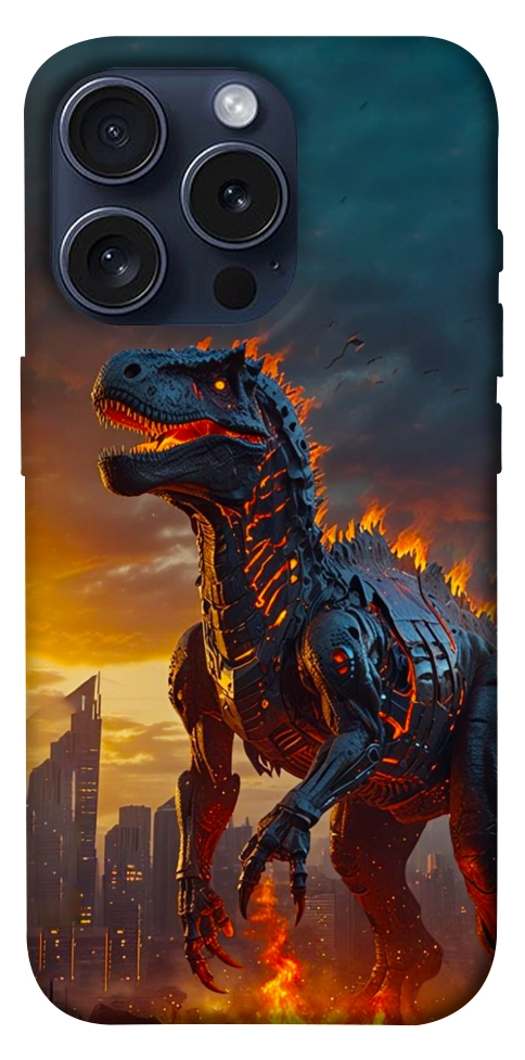 Чехол Fire dino для iPhone 15 Pro