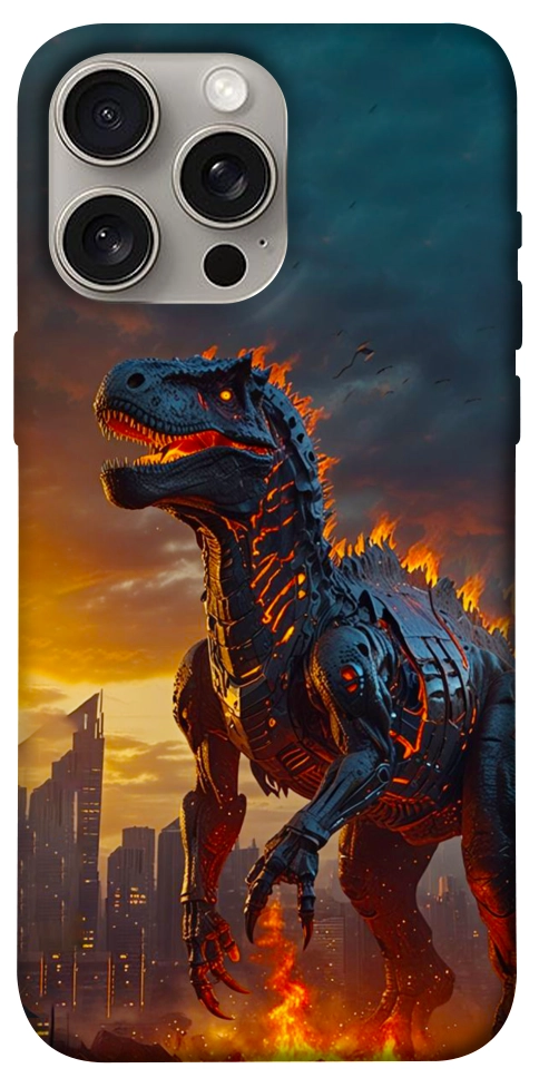 Чехол Fire dino для iPhone 15 Pro Max