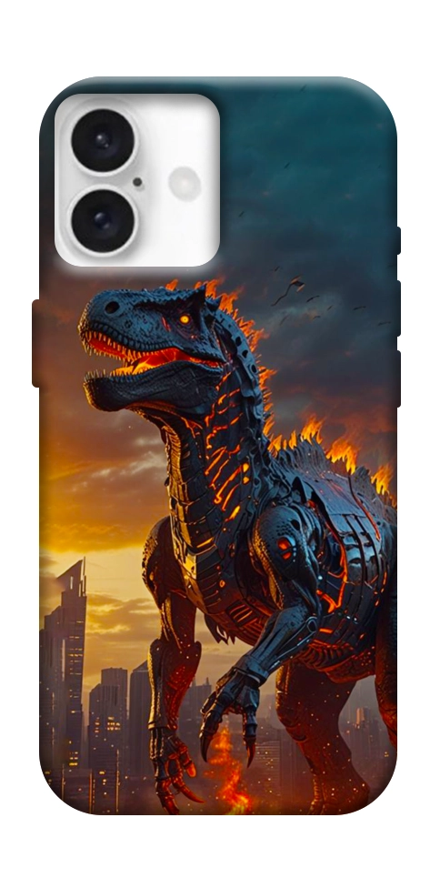 Чохол Fire dino для iPhone 16
