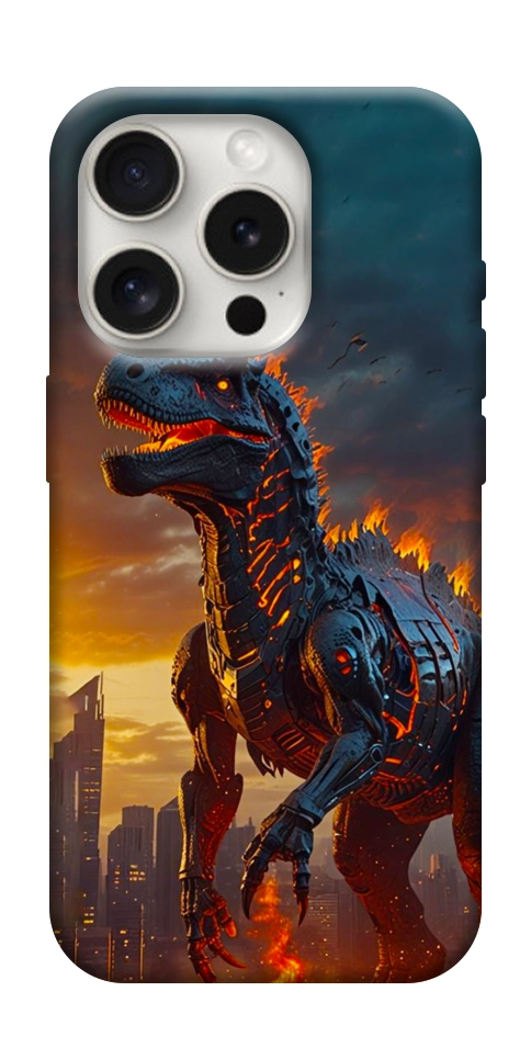Чохол Fire dino для iPhone 16 Pro