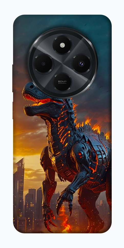Чехол Fire dino для Xiaomi Redmi 14C