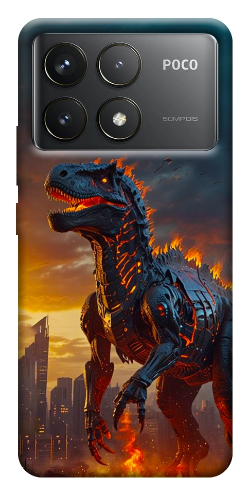 Чехол Fire dino для Xiaomi Poco F6 Pro