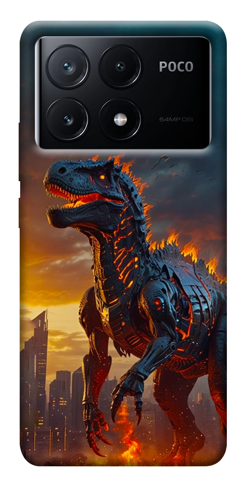Чехол Fire dino для Xiaomi Poco X6 Pro