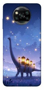 Чехол Lanterns dino для Xiaomi Poco X3 NFC