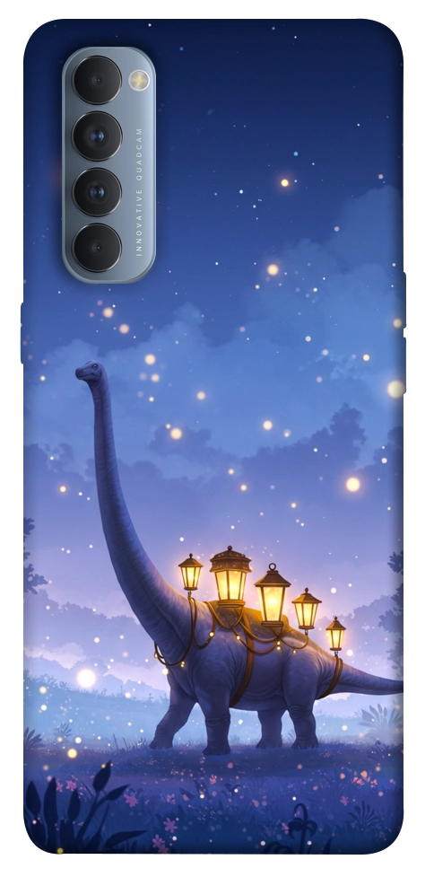 Чехол Lanterns dino для Oppo Reno 4 Pro