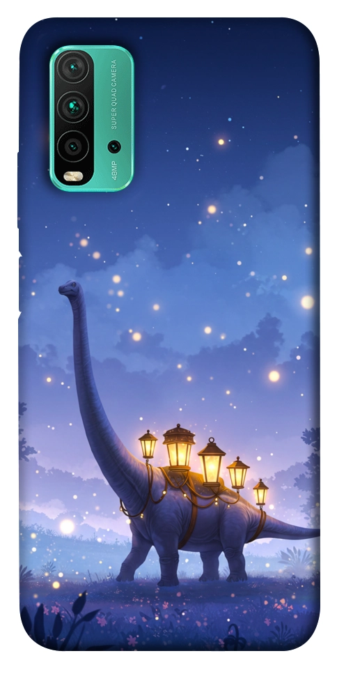 Чехол Lanterns dino для Xiaomi Redmi Note 9 4G
