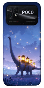 Чехол Lanterns dino для Xiaomi Poco C40
