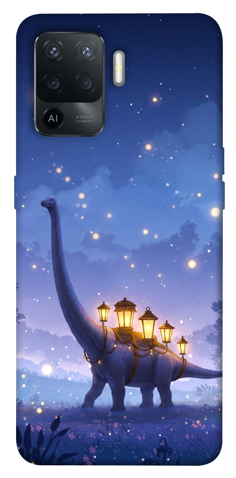 Чехол Lanterns dino для Oppo Reno 5 Lite