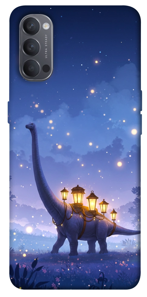Чохол Lanterns dino для Oppo Reno 4