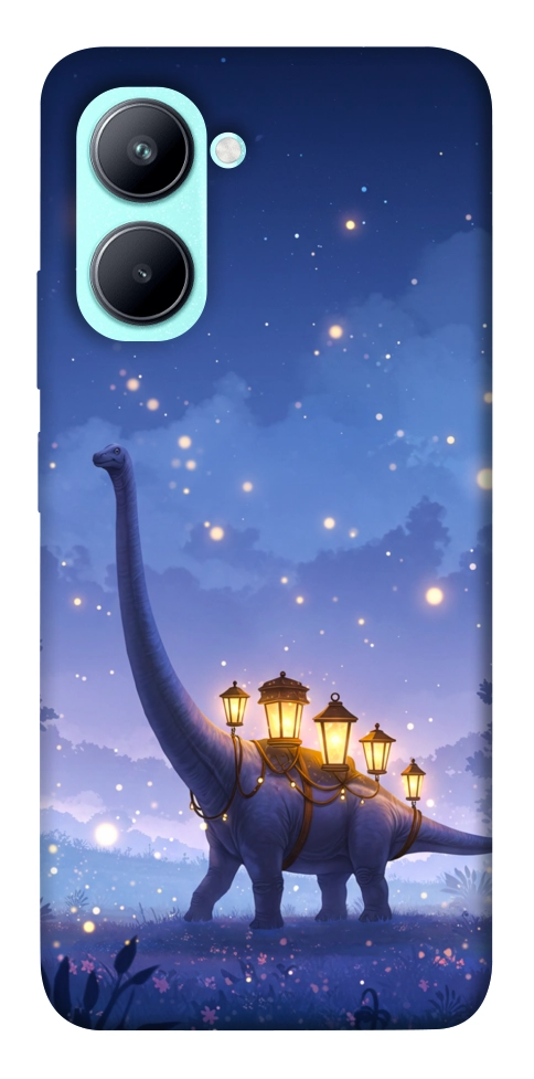 Чехол Lanterns dino для Realme C33