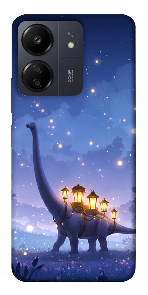 Чехол Lanterns dino для Xiaomi Redmi 13C
