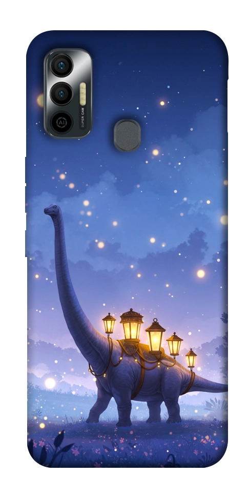 Чохол Lanterns dino для TECNO Spark 7