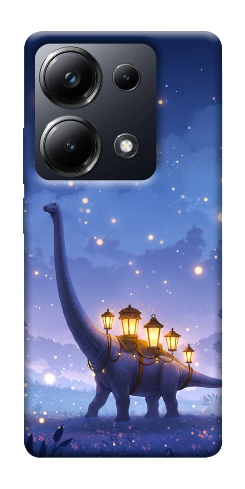 Чехол Lanterns dino для Xiaomi Poco M6