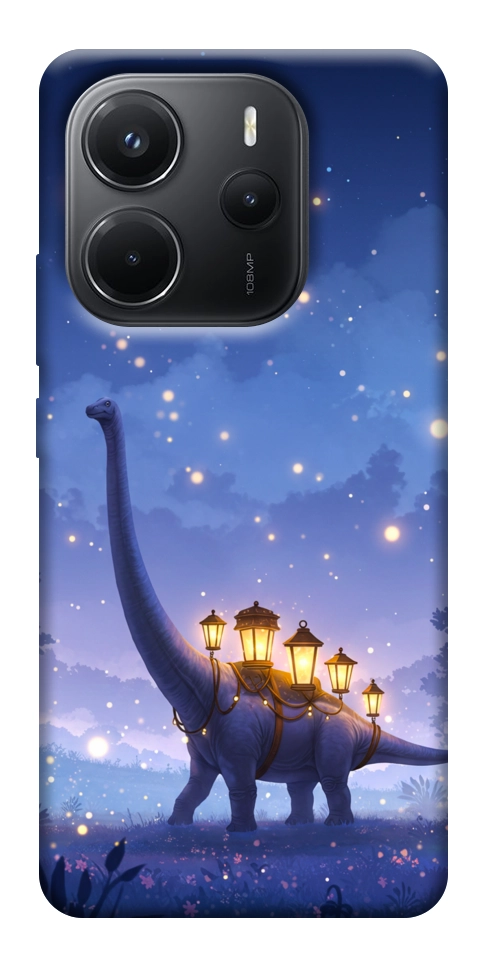 Чехол Lanterns dino для Xiaomi Redmi Note 14 4G (Europe version)