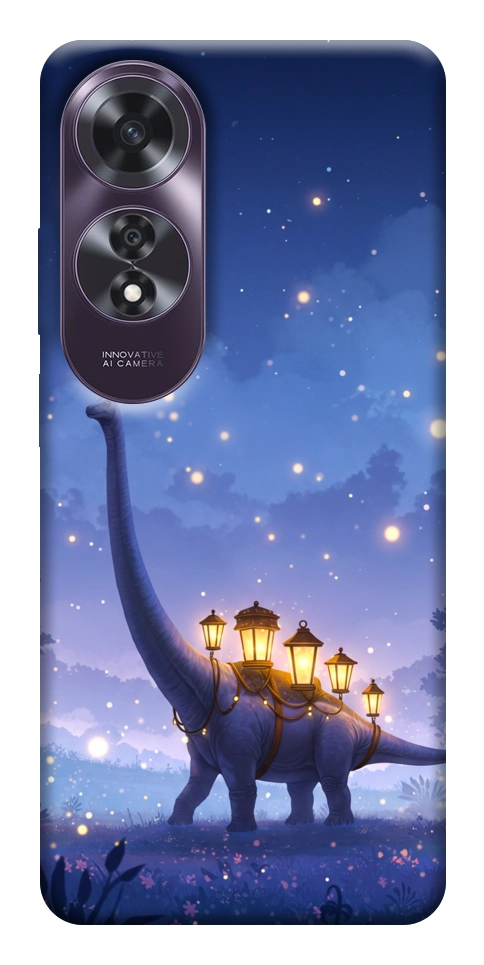 Чехол Lanterns dino для Oppo A60 4G