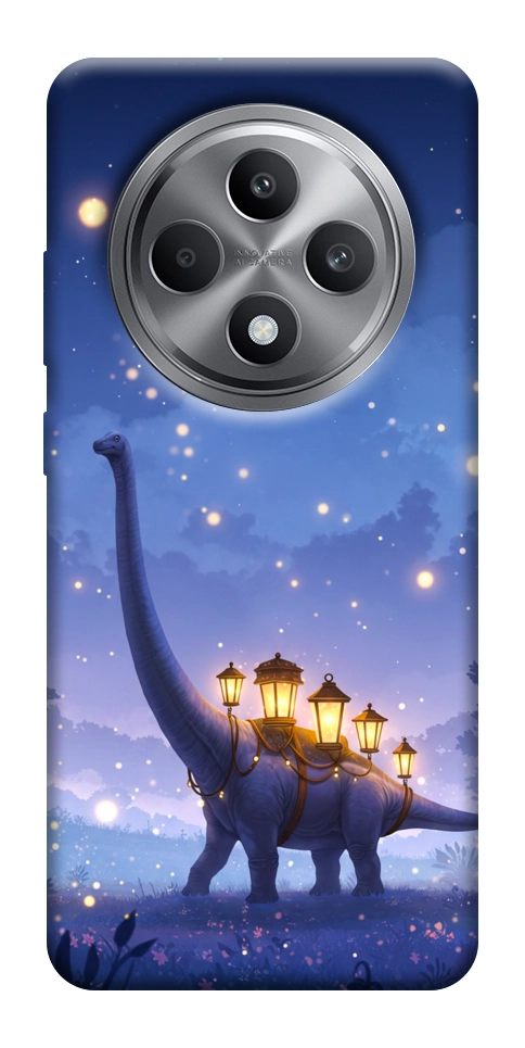 Чехол Lanterns dino для Oppo Reno 12 F 4G