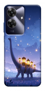 Чехол Lanterns dino для Realme Note 60