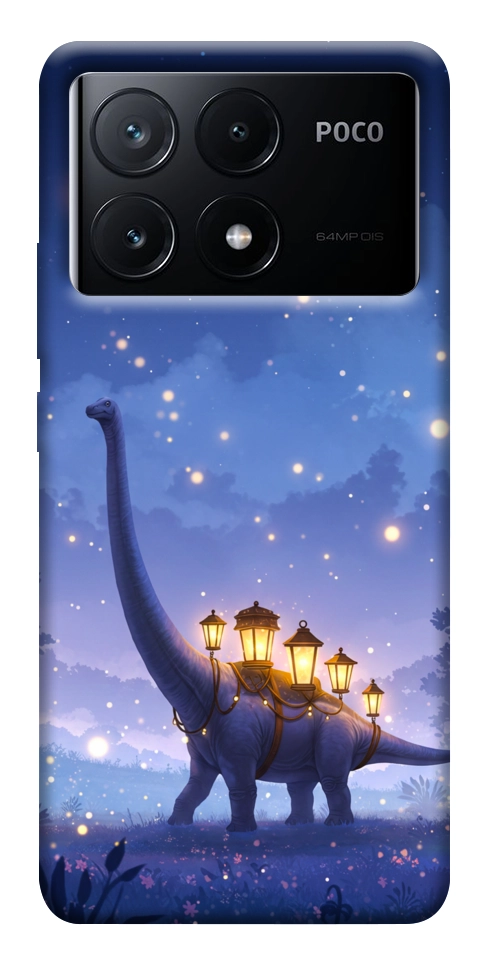 Чехол Lanterns dino для Xiaomi Poco X6 Pro